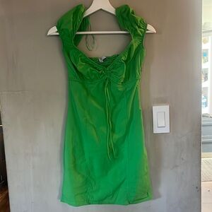 Bershka green mini dress